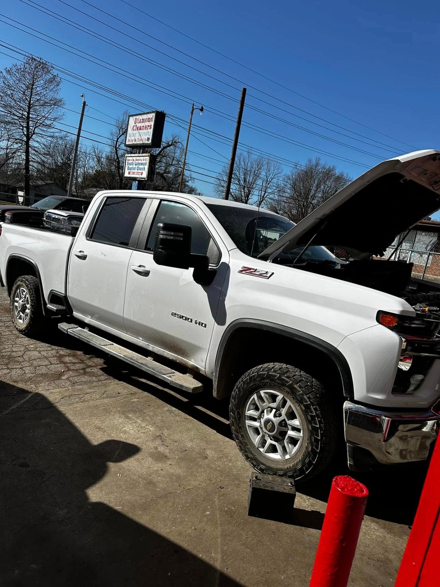 Truck being serviced at Gateway Diesel Repair